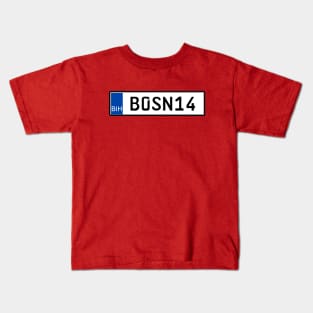 Bosnia car license plate Kids T-Shirt